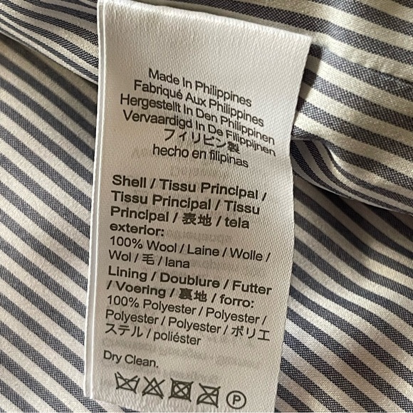 J Crew Bristol raspberry pink multi chevron 100% wool double breasted blazer, 14 - Picture 5 of 16